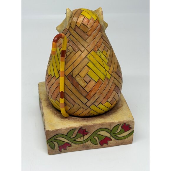 VTG 2003 Jim Shore Heartwood Creek Elijah 5" Yellow Patterned Tabby Cat Figurine - Picture 4 of 6